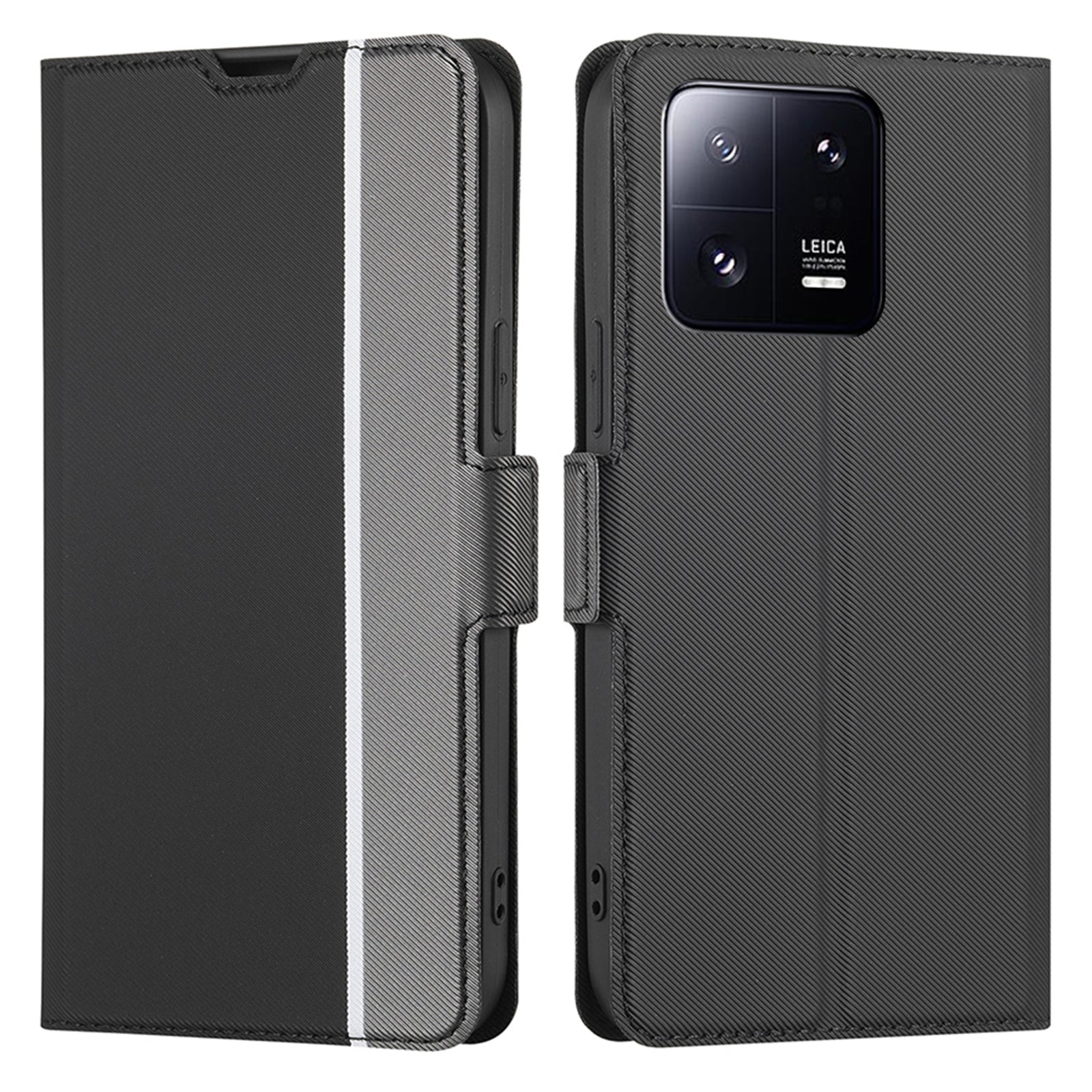 For Xiaomi 13 Pro 5G Dual Magnetic Clasp Phone Cover Twill Texture Stand Card Holder Shockproof PU Leather Phone Case For Xiaomi 13 Pro 5G Dual Magnetic Clasp Phone Cover Twill Texture Stand Card Holder Shockproof PU Leather Phone Case